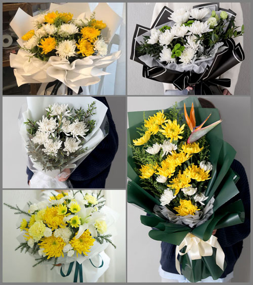 山东莱芜莱城区张家洼街道李梁坡村白事花束代送